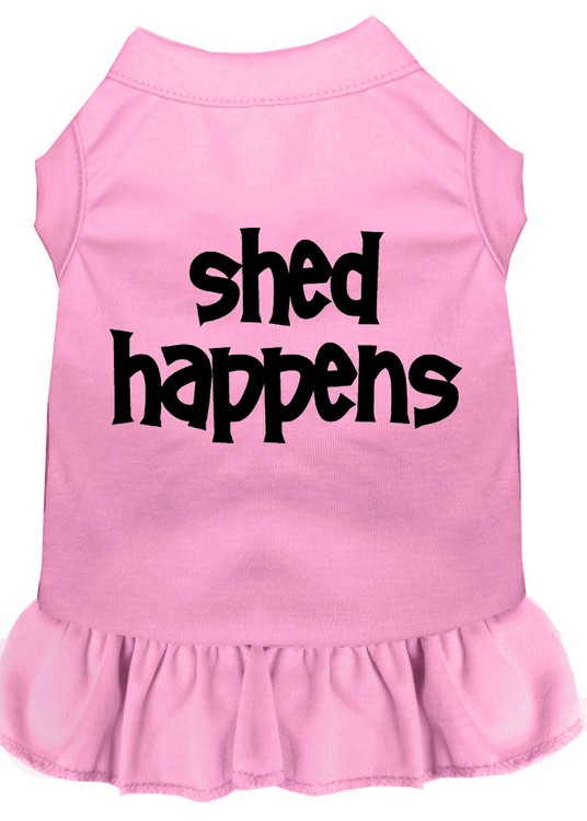 Shed Happens Screen Print Dress Light Pink XXXL